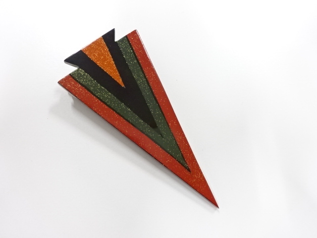 アンティーク　作家物　本鼈甲　漆塗り蒔絵　ブローチ